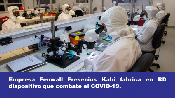 Empresa Fenwal Fresenius Kabi fabrica en RD dispositivo que combate el COVID-19