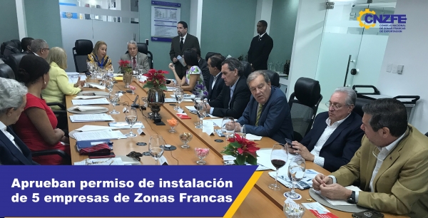 Aprueban permiso de instalación de 5 empresas de zonas francas